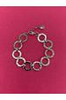 Hammered Silver Rings Bracelet