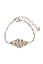 Silver Bead Diamond Bracelet
