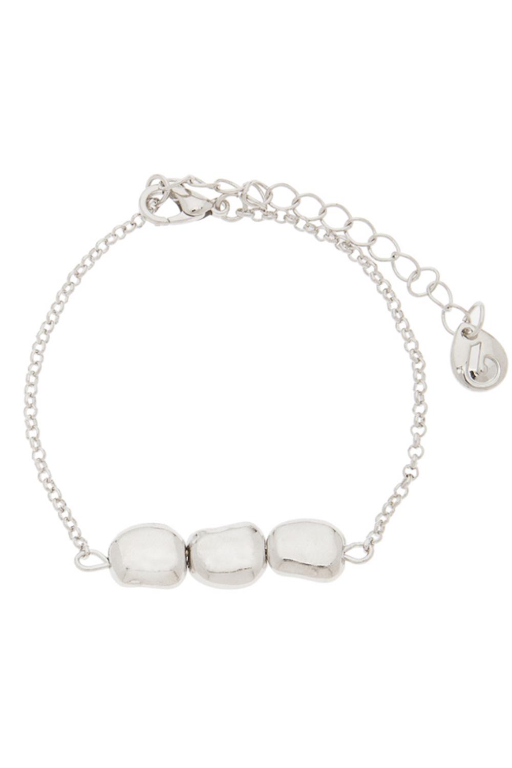 Bracelets > Silver Nugget Bracelet at Baronessa