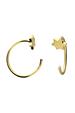 Dainty 18ct Yellow Gold Star Pull Through Earrings