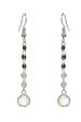 Long Silver Plated Crystal Earrings