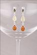 Mixed Amber Triple Drop Earrings