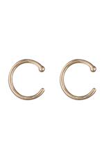 Petite 18ct Yellow Gold Bead Pull Through Earrings