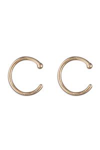 Petite 18ct Yellow Gold Bead Pull Through Earrings