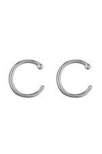 Petite Sterling Silver Bead Pull Through Earrings