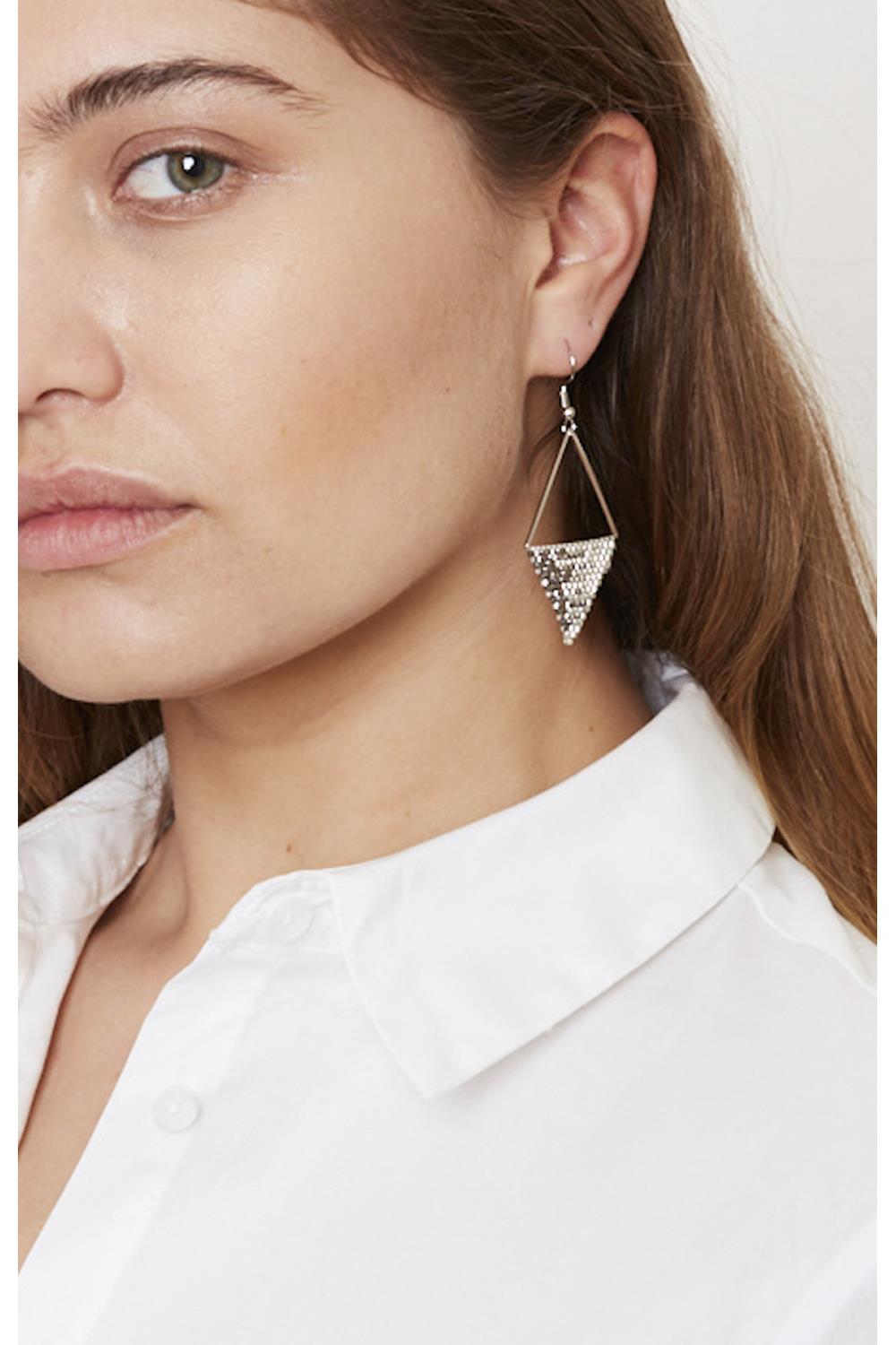 Grey statement earrings on sale