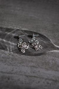 Silver Gun Metal Earrings