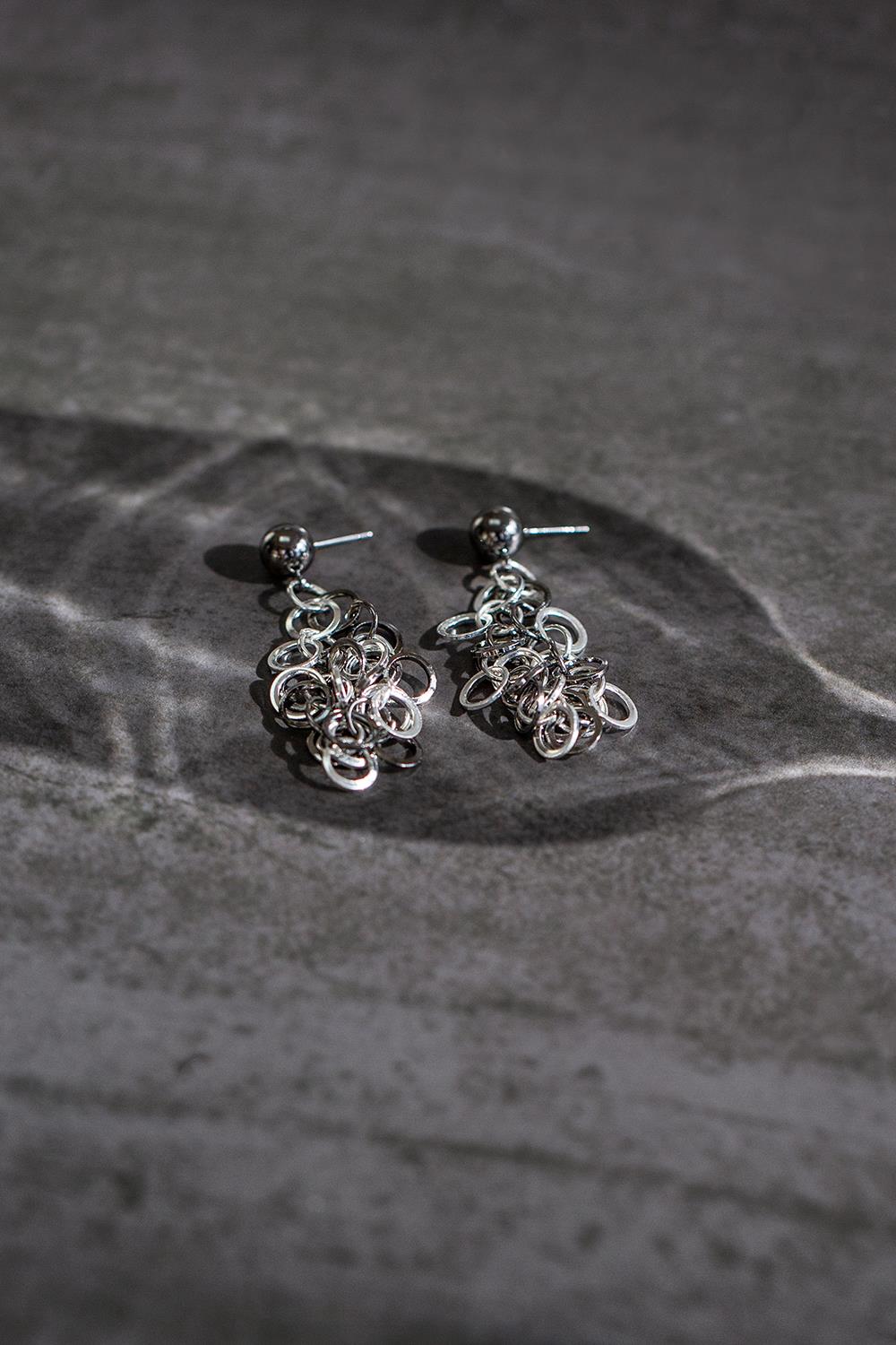 Silver metal hotsell earrings