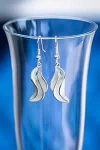 Silver Oyster Shell Earrings
