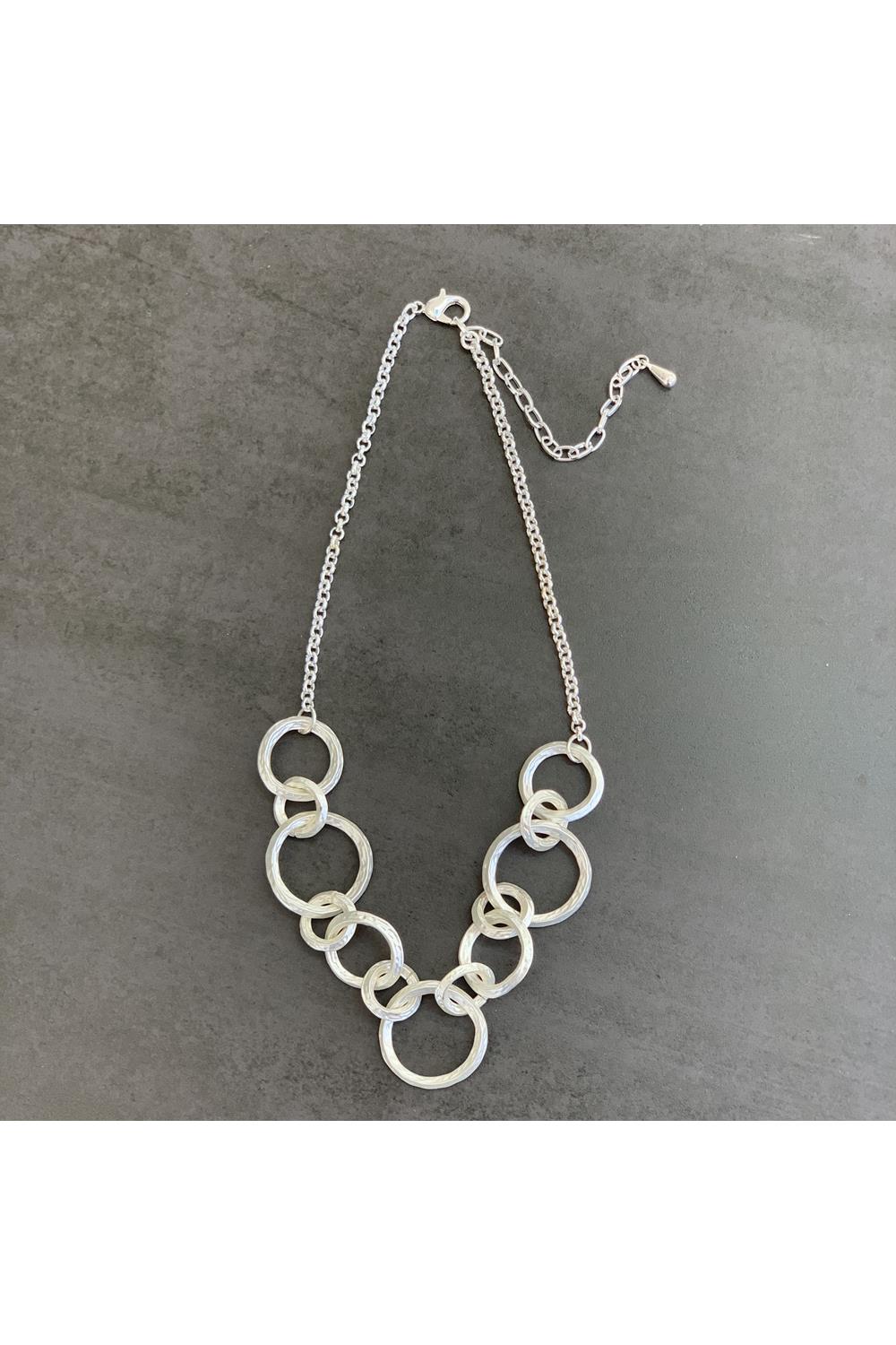 Jewellery Sets > Silver Hoops Necklace and Earring Set at Baronessa