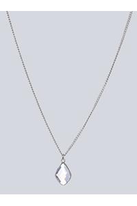 Fine Silver Diamond Rainbow Moonstone Necklace