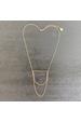 Gold Chain Bar Drop Necklace
