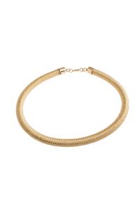 Gold Coiled Choker Statement Necklace