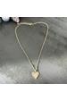 Gold Embossed Heart Necklace