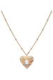Gold Embossed Heart Necklace
