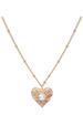 Gold Embossed Heart Necklace