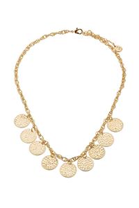 Gold Plated Filigree Coin Necklace