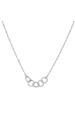 Silver Handcrafted Infinity Rings Necklace