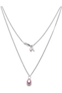 Pink pearl-drop necklace