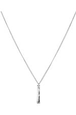 Silver Plated Textured Bar Necklace