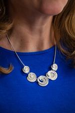 Silver Rose Shell Necklace
